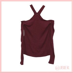 Olivaceous Shoulderless Blouse